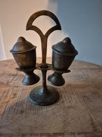 Antieke zout en peper stel, Antiek en Kunst, Antiek | Koper en Brons, Ophalen of Verzenden
