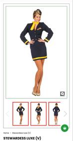 Stewardess Luxe Kostuum - Maat L, Maat 38/40 (M), Carnaval, Ophalen of Verzenden, Zo goed als nieuw