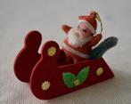 vintage/retro kerstbal/hanger kerstman op arreslee jaren 60, Ophalen of Verzenden, Gebruikt