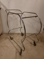 Antiek Gispen serveerwagentje zonder glas, Huis en Inrichting, Tafels | Sidetables, Ophalen, Gebruikt, 100 tot 150 cm, Glas