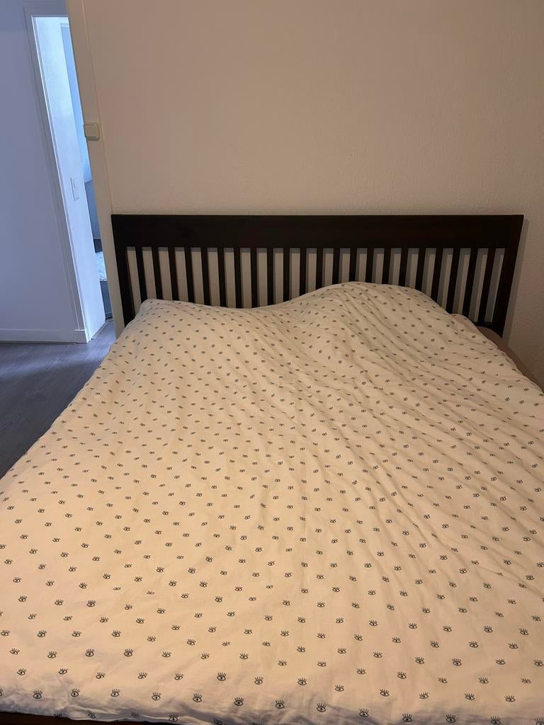 Idanas bedframe met Valevag matras, Bruin, Tweepersoons, Ophalen of Verzenden, Zo goed als nieuw