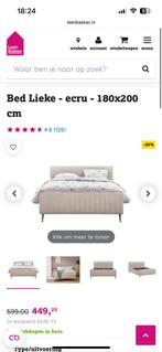 Bed Lieke Leen Bakker, Huis en Inrichting, Ophalen, Gebruikt, Beige, Tweepersoons