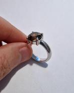 Maat 17 - TI SENTO zilveren (925) ring met BRUINE ZIRKONIA, Ophalen, Zo goed als nieuw, 17 tot 18, Met edelsteen