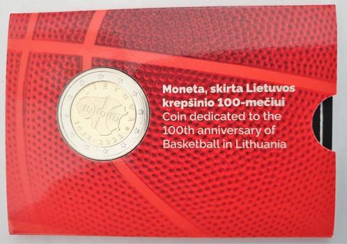 Litouwen 2 Euro 2022 Basketbal in Coincard, Postzegels en Munten, Munten | Europa | Euromunten, 2 euro, Overige landen, Verzenden