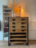 Wolf möbel mangohouten hoge ladekast, Huis en Inrichting, Kasten | Ladekasten, Ophalen, 100 tot 150 cm, 50 tot 100 cm, Zo goed als nieuw