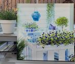 Schilderij voor tuin. Doek. Blauwtinten., Tuin en Terras, Ophalen, Zo goed als nieuw