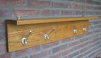 wandkapstok, eiken kapstok, dub. kleding haken m hoedenplank, Wandkapstok, Ophalen of Verzenden, Zo goed als nieuw, Minder dan 100 cm