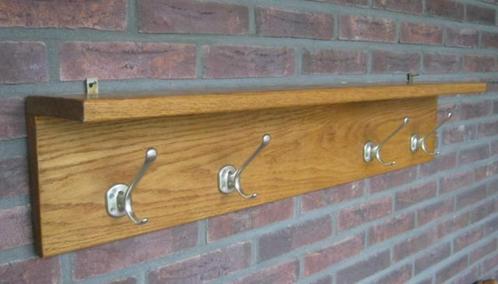 wandkapstok, eiken kapstok, dub. kleding haken m hoedenplank, Huis en Inrichting, Woonaccessoires | Kapstokken, Zo goed als nieuw