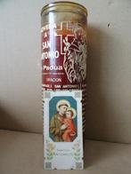 Heilige Antonius Padua vintage noveenkaars + antiek prentje, Ophalen of Verzenden, Gebruikt, Overige typen, Christendom | Katholiek