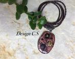 Ketting eigen  Desing Uniek Klei UV-Hars, Ophalen of Verzenden, Nieuw, Bruin