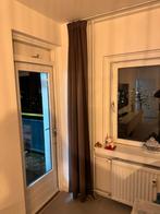 Bruin Gordijn met Railing 150x250 en 300x250, Huis en Inrichting, Stoffering | Gordijnen en Lamellen, Gebruikt, 100 tot 150 cm