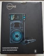 Brainz karaoke boombox met microfoon, Audio, Tv en Foto, Karaoke-apparatuur, Nieuw, Complete set, Ophalen of Verzenden