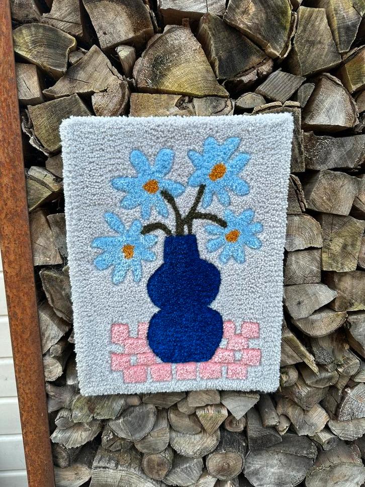 Leuk wandkleedje gemaakt met tufting techniek, Huis en Inrichting, Woonaccessoires | Wanddecoraties, Nieuw, Ophalen of Verzenden