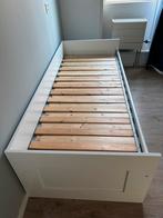 Ikea Brimnes bedbank te koop, Huis en Inrichting, Slaapkamer | Bedden, Ophalen, Gebruikt, Wit, Tweepersoons