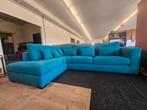 Hoekbank - Turquoise, Huis en Inrichting, 125 cm of meer, 125 cm of meer, Zo goed als nieuw, Info@homefriesland.nl
