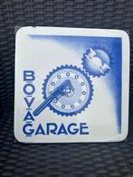 Fraai oud emaille BOVAG Garage bord. Langcat Bussum., Verzamelen, Ophalen of Verzenden, Gebruikt, Reclamebord