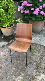 Vintage plywood stoel Euroika design Friso Kramer, Ophalen, Riet of Rotan, Gebruikt, Mid century