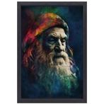 Leonardo da Vinci canvas + baklijst 60x90cm, Huis en Inrichting, Woonaccessoires | Schilderijen, Tekeningen en Foto's, Nieuw, 75 tot 100 cm