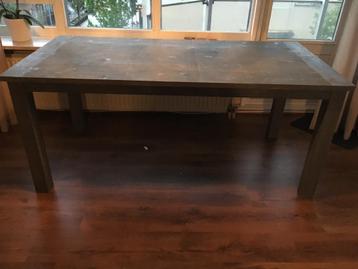 Eettafel grijs steigerhout  - Tuintafel of binnentafel beschikbaar voor biedingen