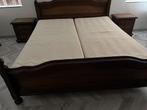 Slaapkamer, Huis en Inrichting, Slaapkamer | Bedden, Ophalen, Gebruikt, Bruin, Tweepersoons