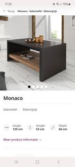 Moderne Salontafel - Eiken/Grijs, Ophalen, Gebruikt, 100 tot 150 cm, 50 tot 75 cm