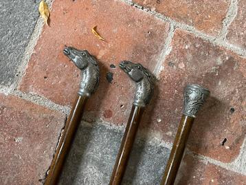 Houten Wandelstokken met Verzilverde Knop - Nieuw! beschikbaar voor biedingen