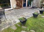 2 euro p.st. Natuursteen terrastegels 60x60x3 donkergrijs, Ophalen, Gebruikt, Terrastegels, Natuursteen
