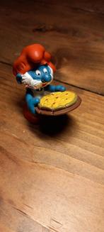 Schleich grote smurf met pizza, Verzamelen, Smurfen, Ophalen of Verzenden, Gebruikt