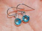 Vanoli - 935 zilveren oorbellen met blauwe topaas, Daiva1973@hotmail.com, Hangers, Vanoli, Blauw