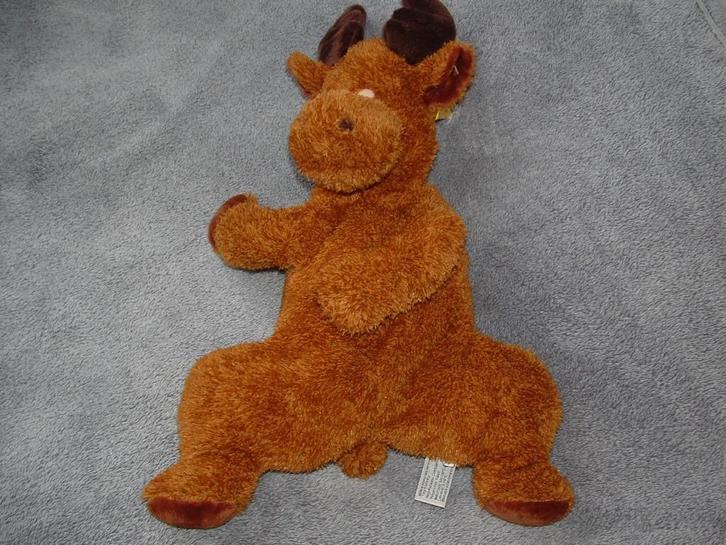 SUNKID ELAND ZACHTE BADSTOF ORANJEBRUIN MET VELOURS, Kinderen en Baby's, Speelgoed | Knuffels en Pluche, Nieuw, Overige typen