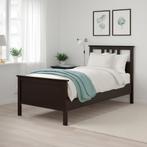 Ikea Hemnes Zwart/Bruin 1 Persoons Bed (incl lattenbodem), 90 cm, Gebruikt, Eenpersoons, Hout