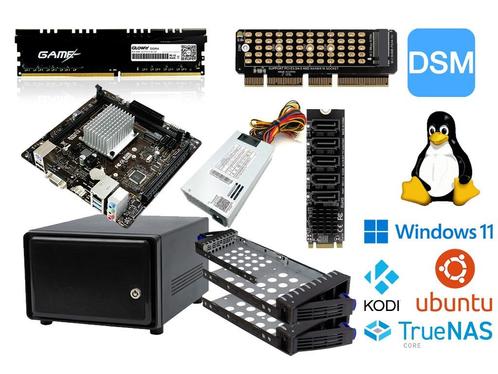 Zelfbouw DIY NAS / Server / Mini PC / Biostar quadcore Intel, Computers en Software, Servers, Nieuw, 2 tot 3 Ghz, 8 GB, Hot swappable onderdelen