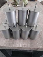 Poten aluminium m 8 draad 11 stuks, Ophalen of Verzenden, Rond, Minder dan 50 cm