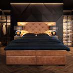 Boxspring Milano XL, Ophalen of Verzenden, Grijs, Hout, Nieuw