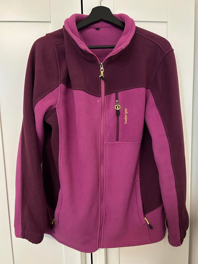 Vintage-Donkerpaarse fleece vest - Zo goed als nieuw!, Ophalen, Zo goed als nieuw, Paars