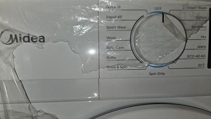 Midea Wasmachine - Nieuw in doos, Witgoed en Apparatuur, Wasmachines, Nieuw, Voorlader, 6 tot 8 kg, 85 tot 90 cm, 1200 tot 1600 toeren