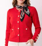 Leo & Ugo Rood vest trui Cardigan - Maat S, Leo & ugo, Ophalen of Verzenden, Nieuw, Rood