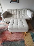 Landskrona 2-zits bank + voetenbank (Gunnared beige), Ophalen, 150 tot 200 cm, Tweepersoons, 75 tot 100 cm