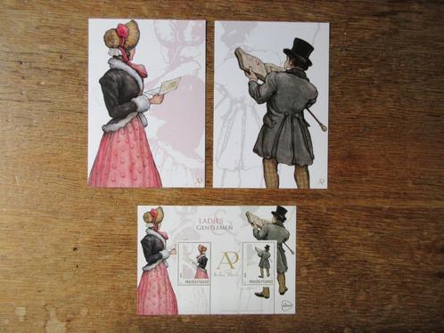 LADIES & GENTLEMEN, postzegels met kaarten van Anton Pieck, Postzegels en Munten, Postzegels | Nederland, Postfris, Ophalen of Verzenden