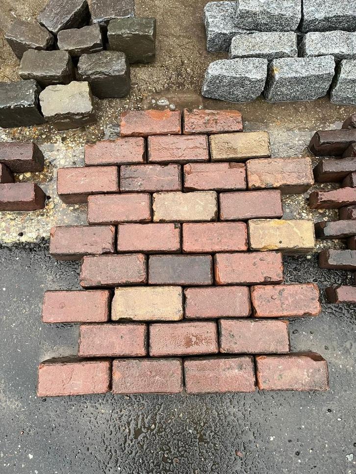 gebruikt oud gebakken klinker keien genuanceerd, Tuin en Terras, Tegels en Klinkers, Gebruikt, Klinkers, Ophalen of Verzenden