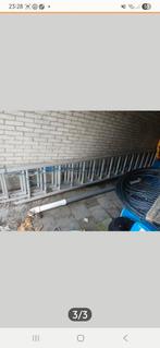 Gebruikte ladder -  twee ladders één drie delig/ 16 meter, Doe-het-zelf en Verbouw, Ladders en Trappen, Ophalen