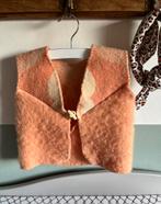 Gilet / bodywarmer mt 98 wol perzikkleur, Meisje, Trui of Vest, Handgemaakt, Ophalen of Verzenden