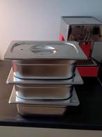 8x GN (1/4-100) Gastronorm RVS Horeca Bakken + Deksels, Huis en Inrichting, Ophalen of Verzenden, Gebruikt