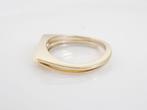 Unieke Gouden Dames Ring Met Diamanten | 14 Karaat, Ophalen of Verzenden, Zo goed als nieuw, 17 tot 18, Met edelsteen