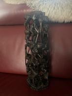 Afrikaans ebbenhouten beeld - Toren van mensen, Ophalen of Verzenden