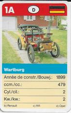 Kw4531 autokaartje 1a wartburg, Ophalen of Verzenden, Zo goed als nieuw, Auto's