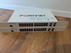 2x FortiSwitch 224E-POE – 24-poorts switches met PoE, Ophalen of Verzenden, Zo goed als nieuw
