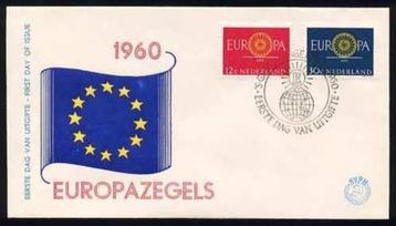 Nederland FDC E45 Zonder Adres, Europazegels 1960 beschikbaar voor biedingen