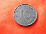 Duitsland - 10 pfennig zink 1942 G Swastika 3,5 gram mooie m, Ophalen of Verzenden, Duitsland, Losse munt