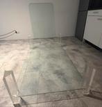 Glazen tafel, Huis en Inrichting, Tafels | Salontafels, Zo goed als nieuw, Minder dan 50 cm, Rechthoekig, 50 tot 100 cm